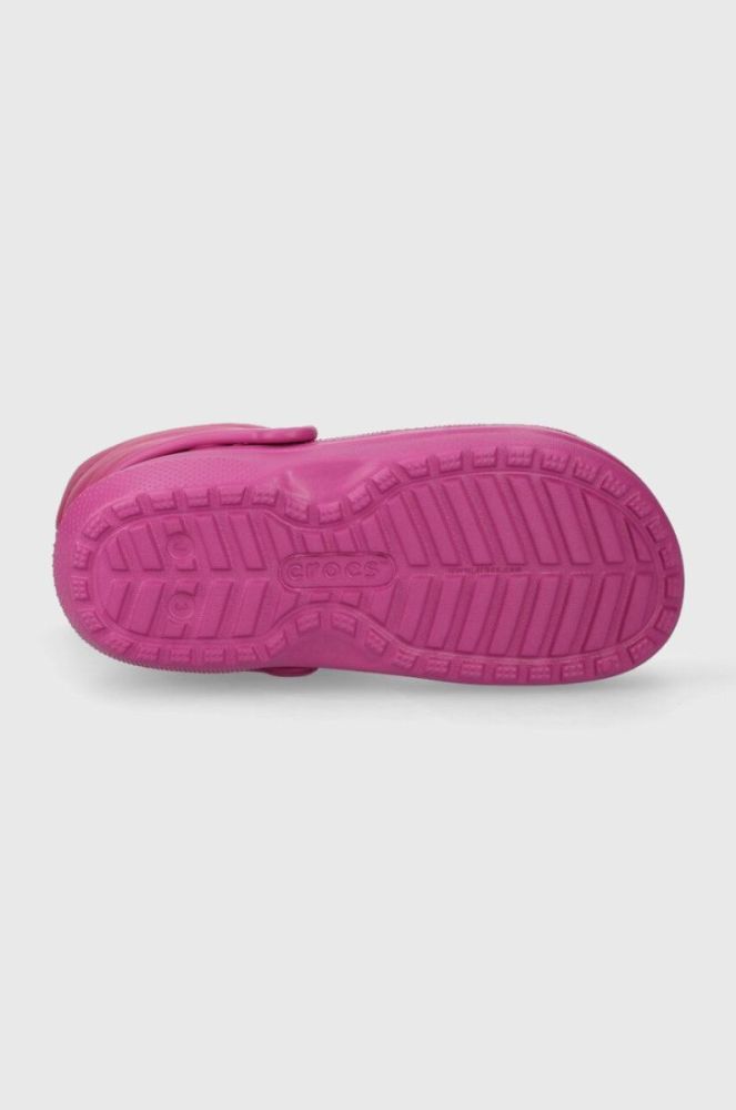 Дитячі чоботи Crocs Classic Lined Neo Puff колір рожевий фото 5