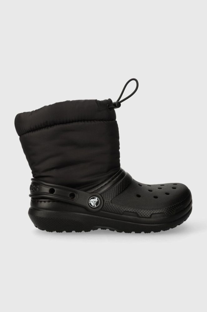 Дитячі чоботи Crocs Classic Lined Neo Puff колір чорний