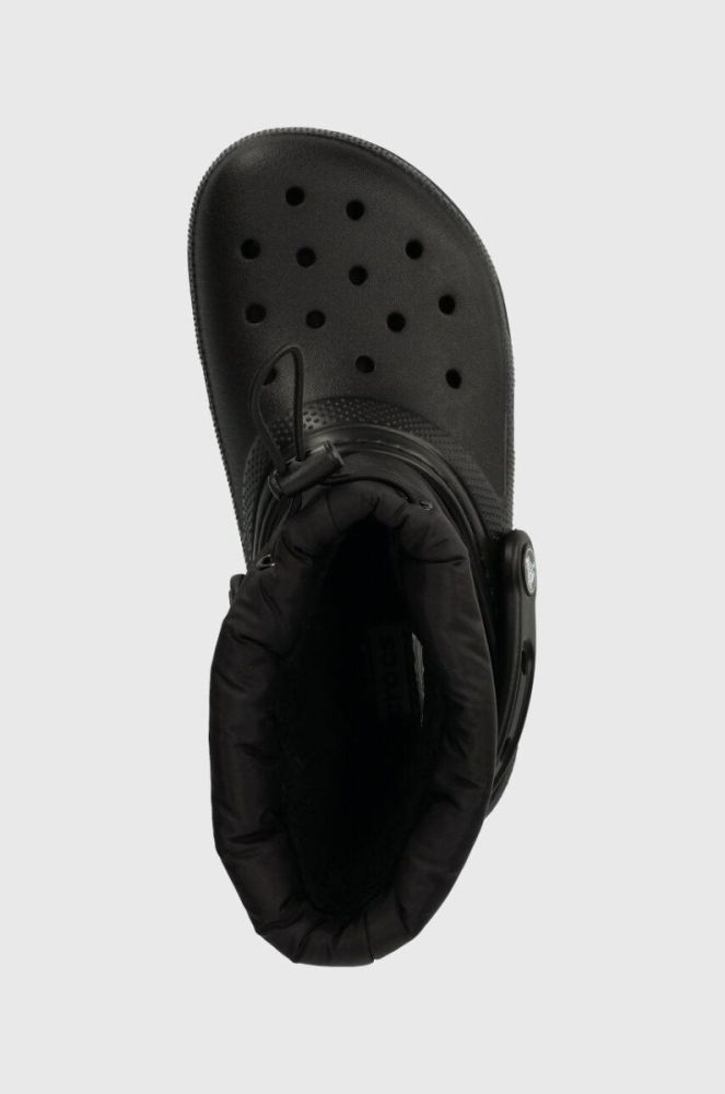 Дитячі чоботи Crocs Classic Lined Neo Puff колір чорний фото 4