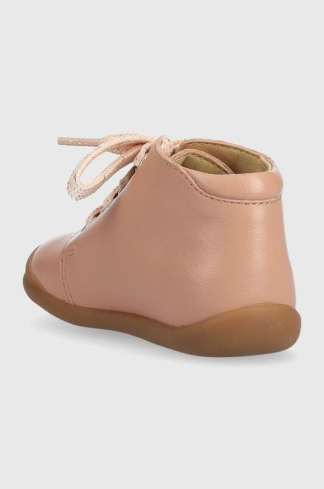 Дитячі шкіряні туфлі Pom D'api FLEX-UP BOTTINE VEG колір рожевий фото 3
