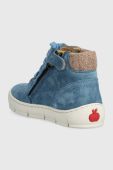 Дитячі замшеві туфлі Pom D'api колір блакитний (3493196)