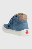 Дитячі замшеві кросівки Pom D'api START TOP колір блакитний
