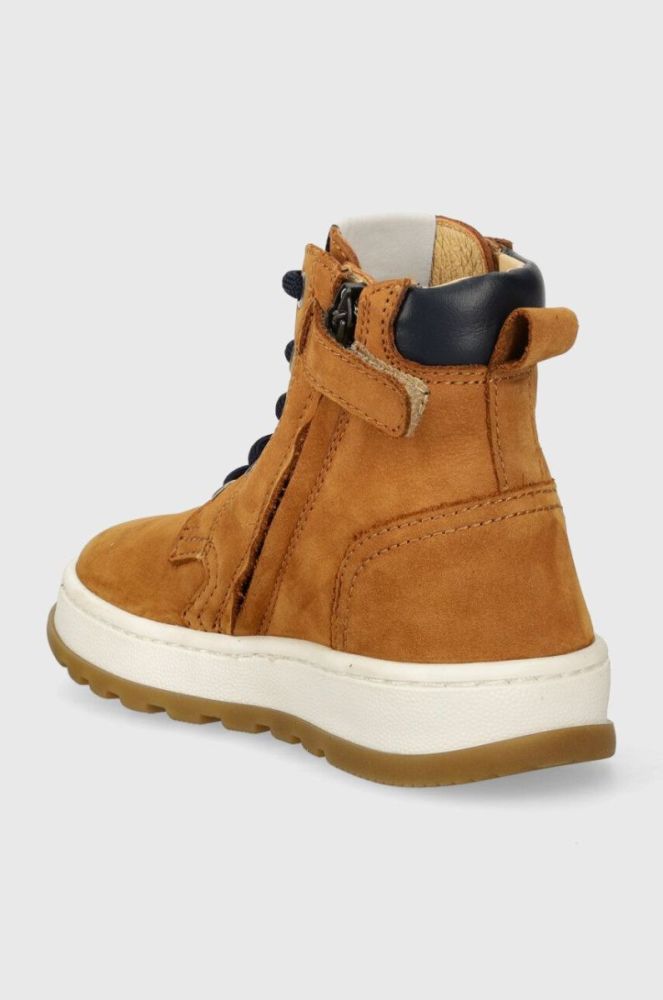 Дитячі замшеві туфлі Pom D'api FLOW BOOTS колір коричневий (3612290) фото 3
