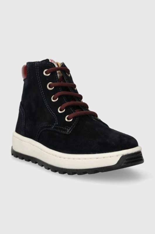 Дитячі замшеві туфлі Pom D'api FLOW BOOTS колір синій (3649845) фото 2
