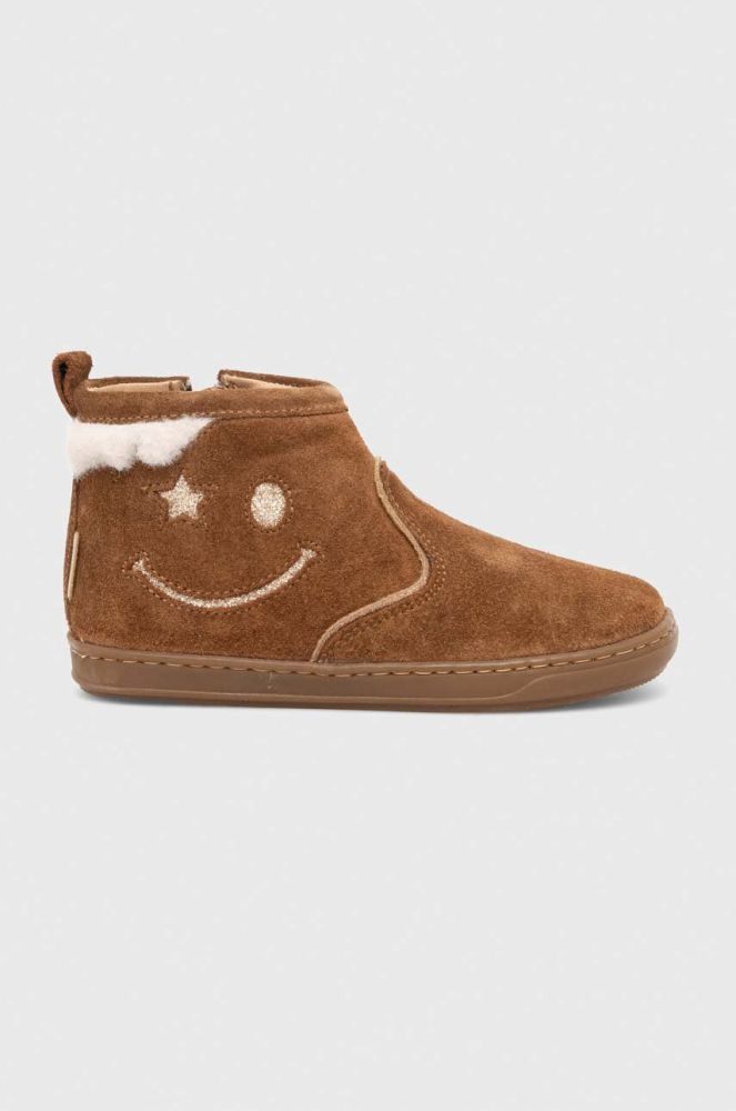 Дитячі замшеві черевики Shoo Pom колір коричневий (3614511)