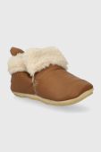 Дитячі шкіряні тапочки Shoo Pom колір коричневий