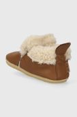 Дитячі шкіряні тапочки Shoo Pom колір коричневий