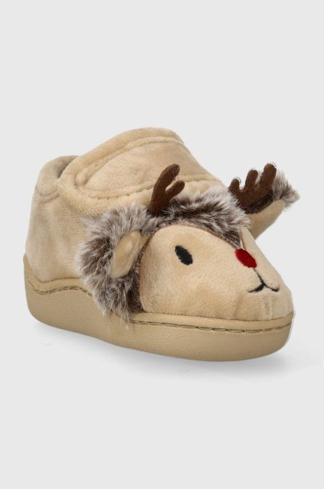 Дитячі тапочки zippy колір бежевий