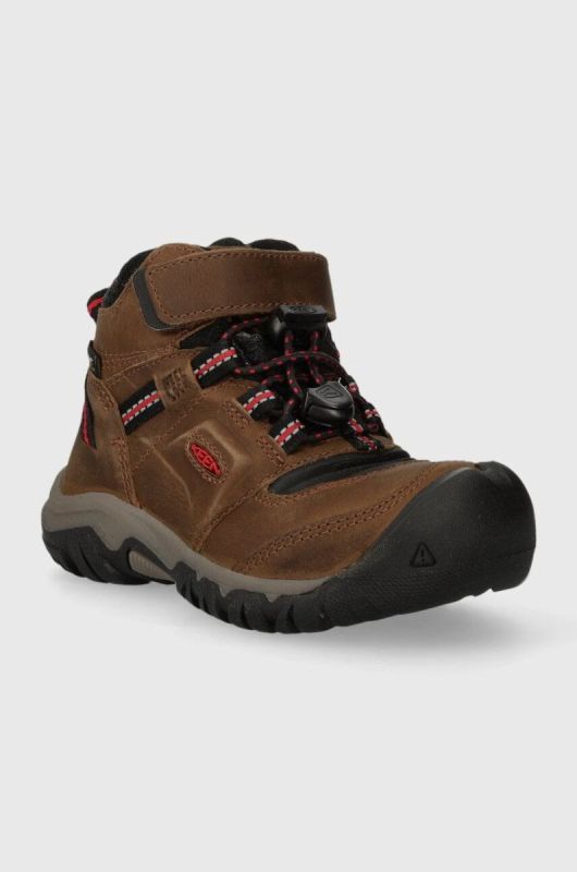 Дитячі замшеві зимові черевики Keen колір коричневий (3575516) фото 2