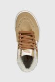 Дитячі замшеві кеди Vans VN0A4BUWBF21 UY SK8-Hi PLAI колір бежевий