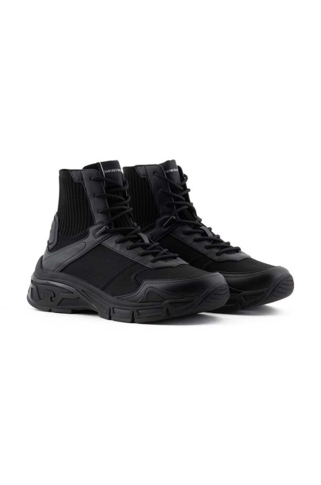 Високі черевики Emporio Armani чоловічі колір чорний X4Z124 XN947 A083 фото 2