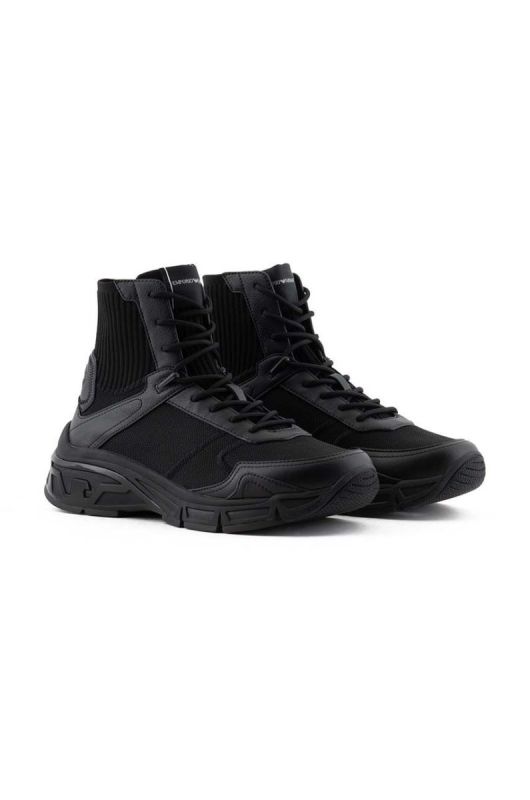 Високі черевики Emporio Armani чоловічі колір чорний X4Z124 XN947 A083 фото 2