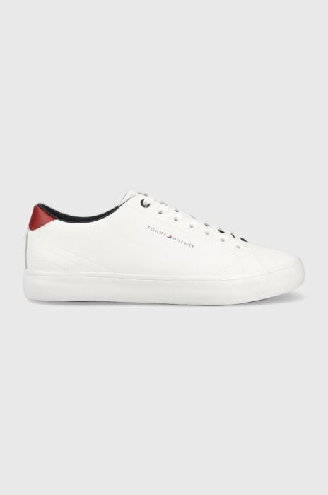 Шкіряні кросівки Tommy Hilfiger TH HI VULC CORE LOW колір білий FM0FM04687