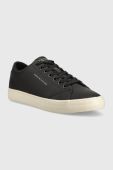 Шкіряні кросівки Tommy Hilfiger TH HI VULC CORE LOW колір чорний FM0FM04687