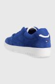 Замшеві кросівки Tommy Hilfiger TH BASKET CORE SUEDE FM0FM04694 колір блакитний