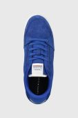 Замшеві кросівки Tommy Hilfiger TH BASKET CORE SUEDE FM0FM04694 колір блакитний
