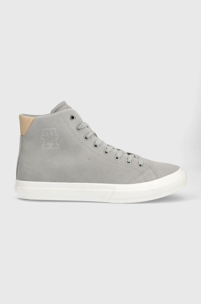 Замшеві кеди Tommy Hilfiger TH HI VULC STREET SUEDE колір сірий FM0FM04797