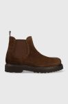 Замшеві черевики Tommy Jeans TJM CHELSEA HIGH BOOT чоловічі колір коричневий EM0EM01205 Замшеві черевики Tommy Jeans TJM CHELSEA HIGH BOOT чоловічі колір коричневий EM0EM01205