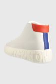 Шкіряні кеди Tommy Jeans TJM OUTSOLE MID CUT чоловічі колір білий EM0EM01218