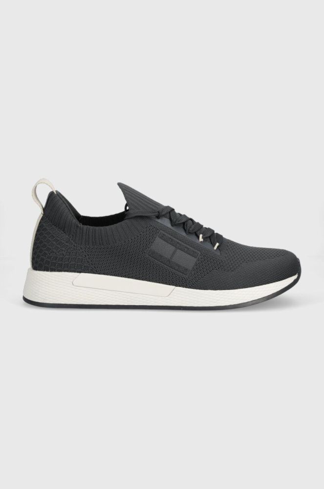 Кросівки Tommy Jeans TJM KNITTED RUNNER колір сірий EM0EM01225