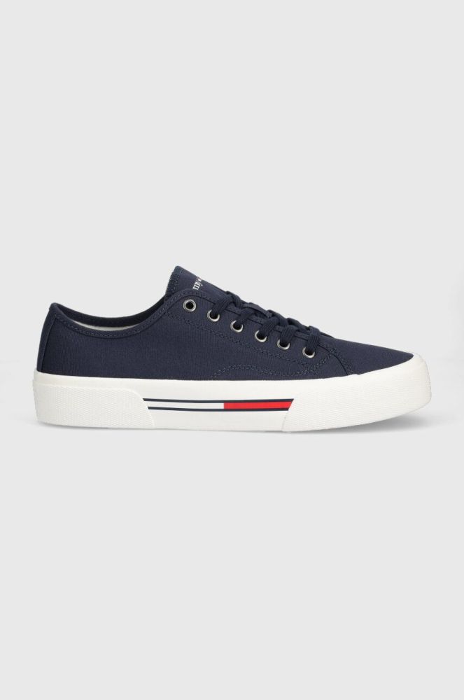 Кеди Tommy Jeans CANVAS SNEAKER чоловічі колір синій EM0EM01299