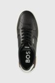 Шкіряні кросівки BOSS Clint колір чорний 50498894