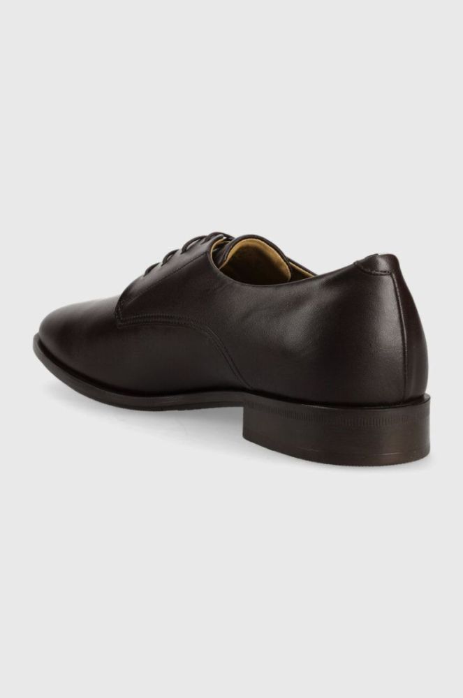 Шкіряні туфлі BOSS Colby чоловічі колір коричневий 50498467 фото 3