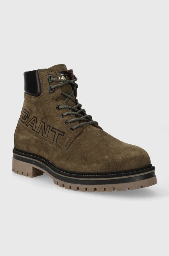 Замшеві черевики Gant Palrock чоловічі колір зелений 27643363.G710 фото 2