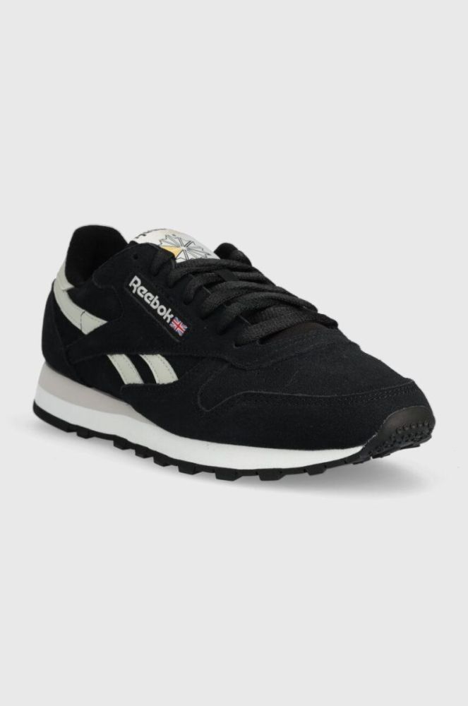 Замшеві кросівки Reebok Classic CLASSIC LEATHER колір чорний фото 2