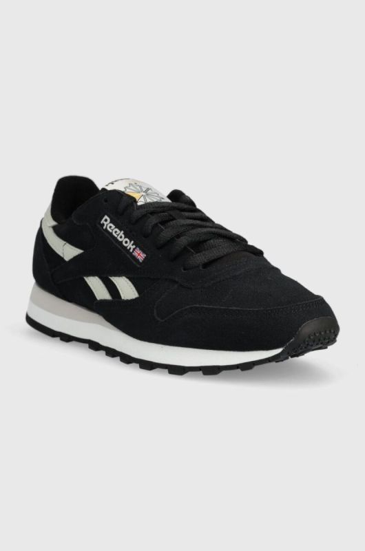 Замшеві кросівки Reebok Classic CLASSIC LEATHER колір чорний фото 2