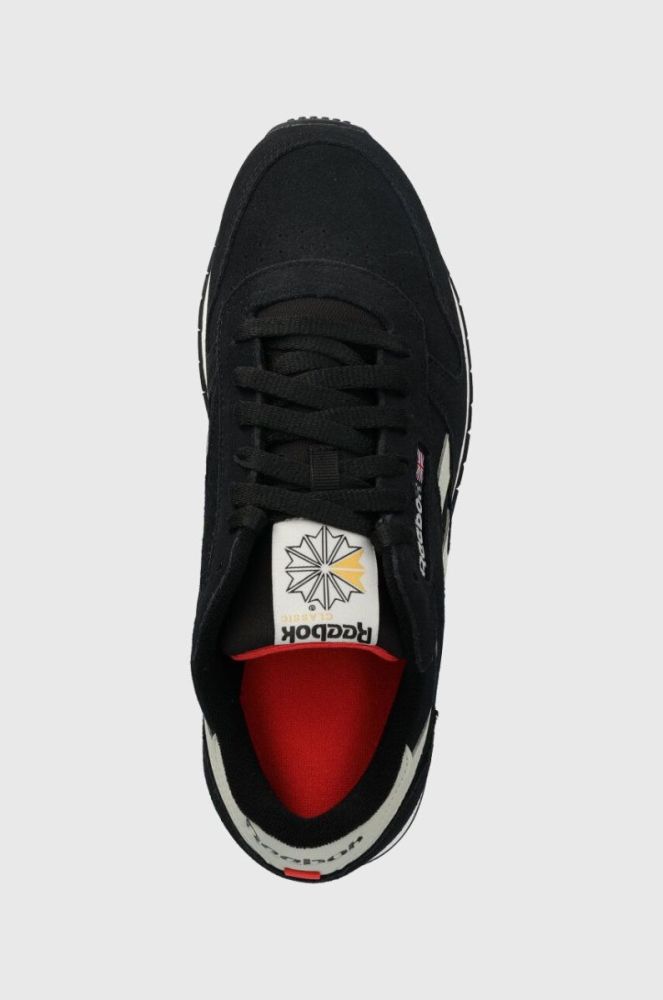 Замшеві кросівки Reebok Classic CLASSIC LEATHER колір чорний фото 4