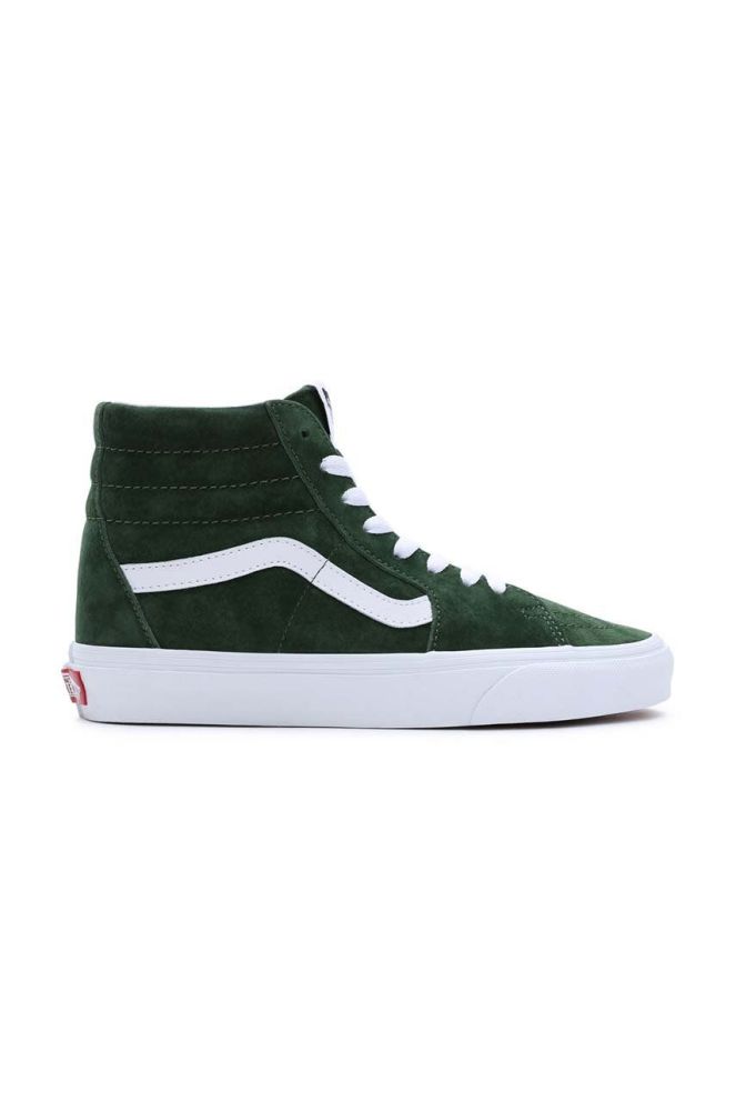 Замшеві кеди Vans SK8-Hi колір зелений VN0007NSBXU1