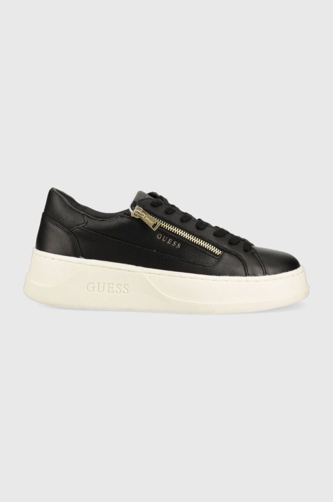 Шкіряні кросівки Guess FM7CAZ LEA12 колір чорний AVELLINO ZIP