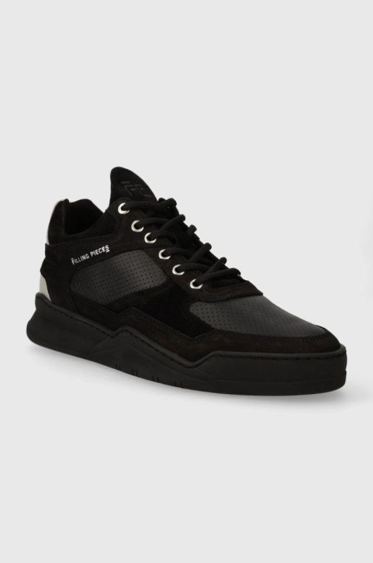 Шкіряні кросівки Filling Pieces Low Top Ghost Paneled колір чорний 10120631284 фото 2
