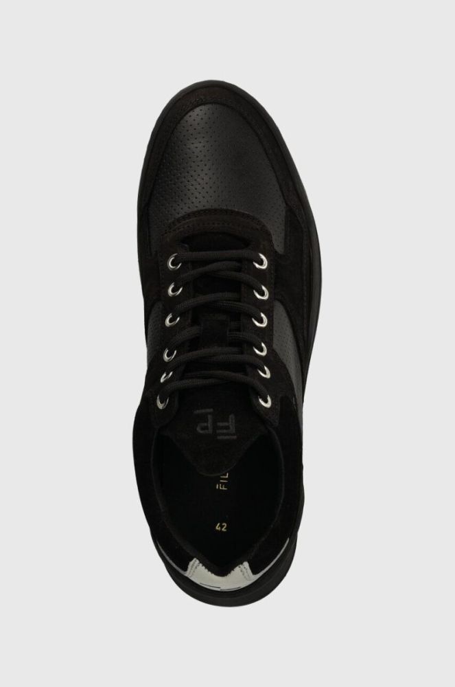 Шкіряні кросівки Filling Pieces Low Top Ghost Paneled колір чорний 10120631284 фото 4