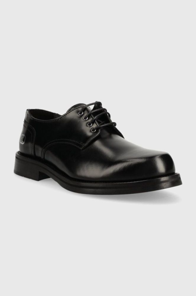 Шкіряні туфлі Karl Lagerfeld KRAFTMAN чоловічі колір чорний KL11423 фото 2