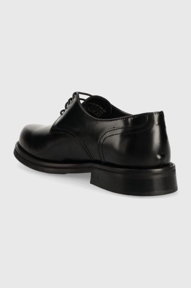 Шкіряні туфлі Karl Lagerfeld KRAFTMAN чоловічі колір чорний KL11423 фото 3