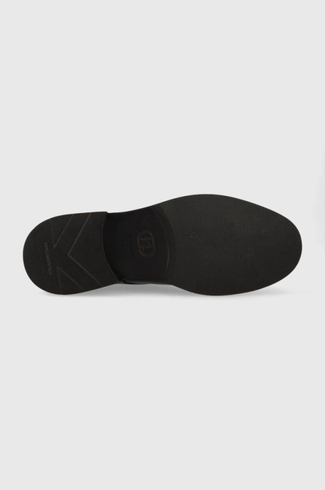 Шкіряні туфлі Karl Lagerfeld KRAFTMAN чоловічі колір чорний KL11423 фото 5
