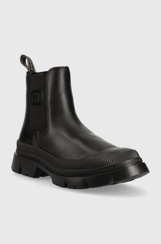 Шкіряні черевики Karl Lagerfeld TREKKA MENS чоловічі колір чорний KL25243 фото 2