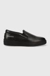 Шкіряні кеди Karl Lagerfeld FLINT чоловічі колір чорний KL53310 Шкіряні кеди Karl Lagerfeld FLINT чоловічі колір чорний KL53310