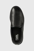 Шкіряні кеди Karl Lagerfeld FLINT чоловічі колір чорний KL53310