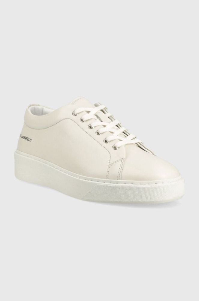 Шкіряні кросівки Karl Lagerfeld FLINT колір білий KL53320 фото 2