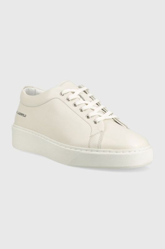 Шкіряні кросівки Karl Lagerfeld FLINT колір білий KL53320 фото 2