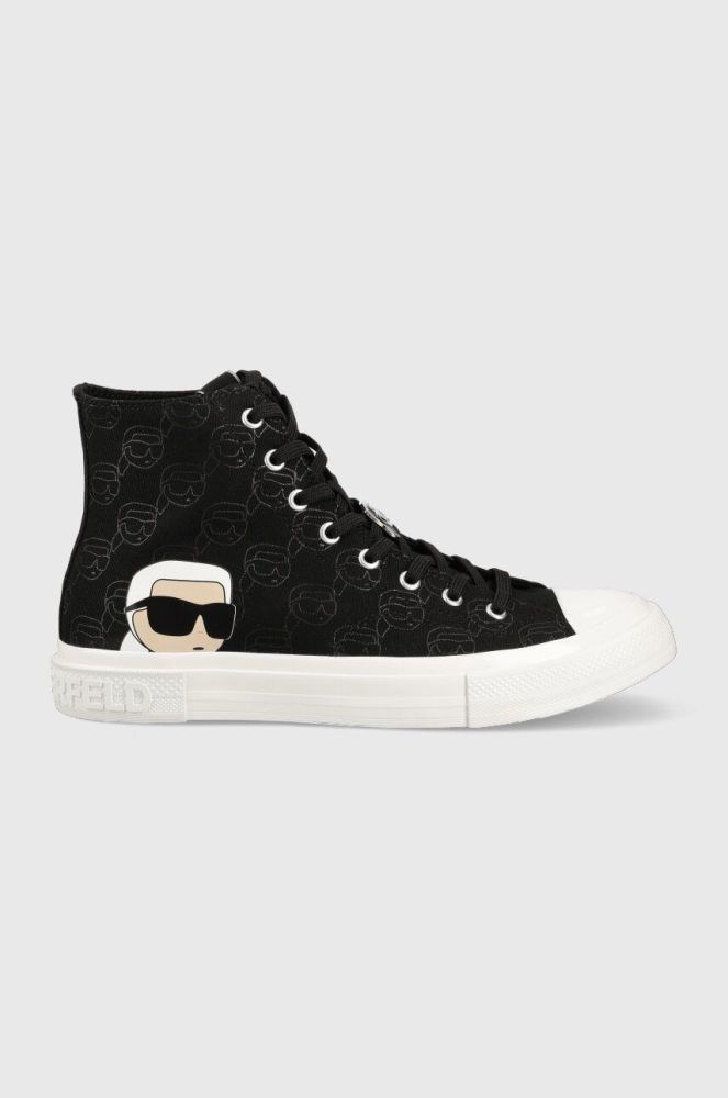 Кеди Karl Lagerfeld KAMPUS III NFT чоловічі колір чорний KL50356F