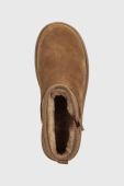 Замшеві чоботи UGG Classic Ultra Mini Zip колір коричневий 1143984