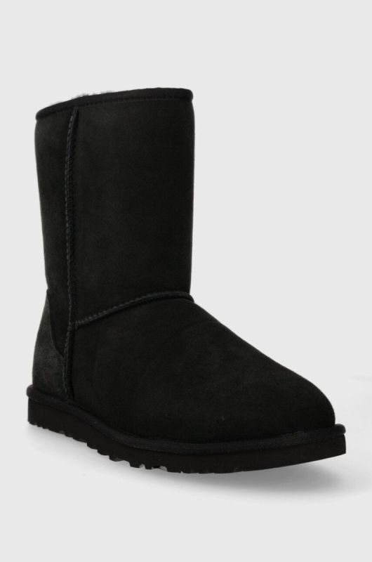 Замшеві чоботи UGG Classic Short колір чорний 5800 фото 2