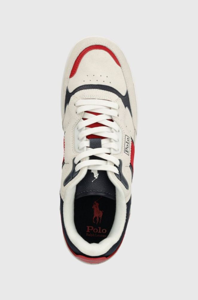 Замшеві кросівки Polo Ralph Lauren Masters Sprt колір білий 809913399003 фото 4