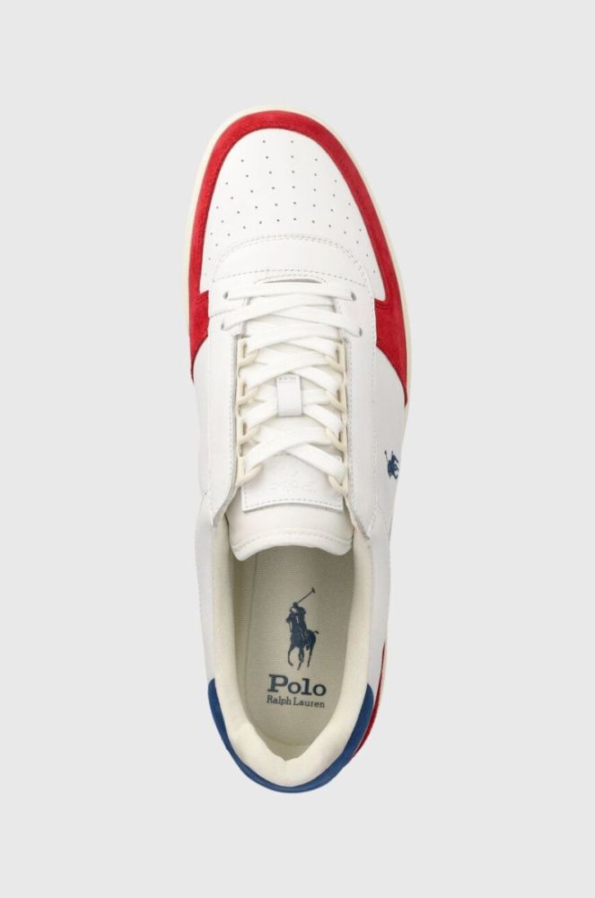Шкіряні кросівки Polo Ralph Lauren Polo Crt Pp колір білий 809913450007 фото 4