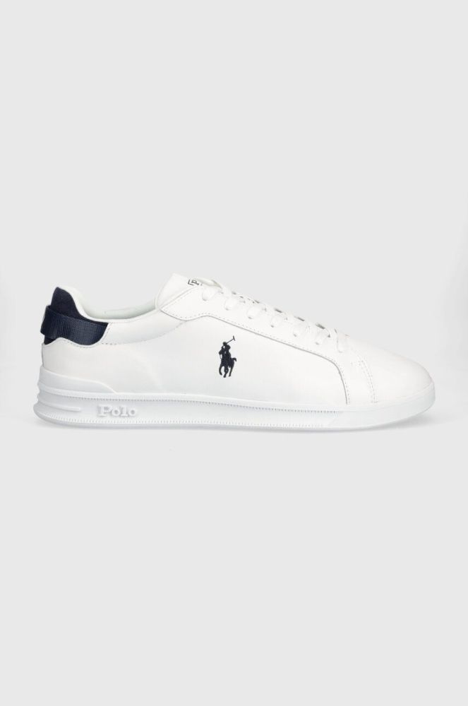 Шкіряні кросівки Polo Ralph Lauren Hrt Crt Iii колір білий 809913458001