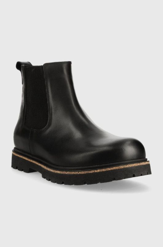 Шкіряні черевики Birkenstock 1025764 чоловічі колір чорний Highwood фото 2